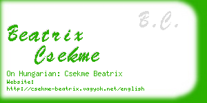 beatrix csekme business card